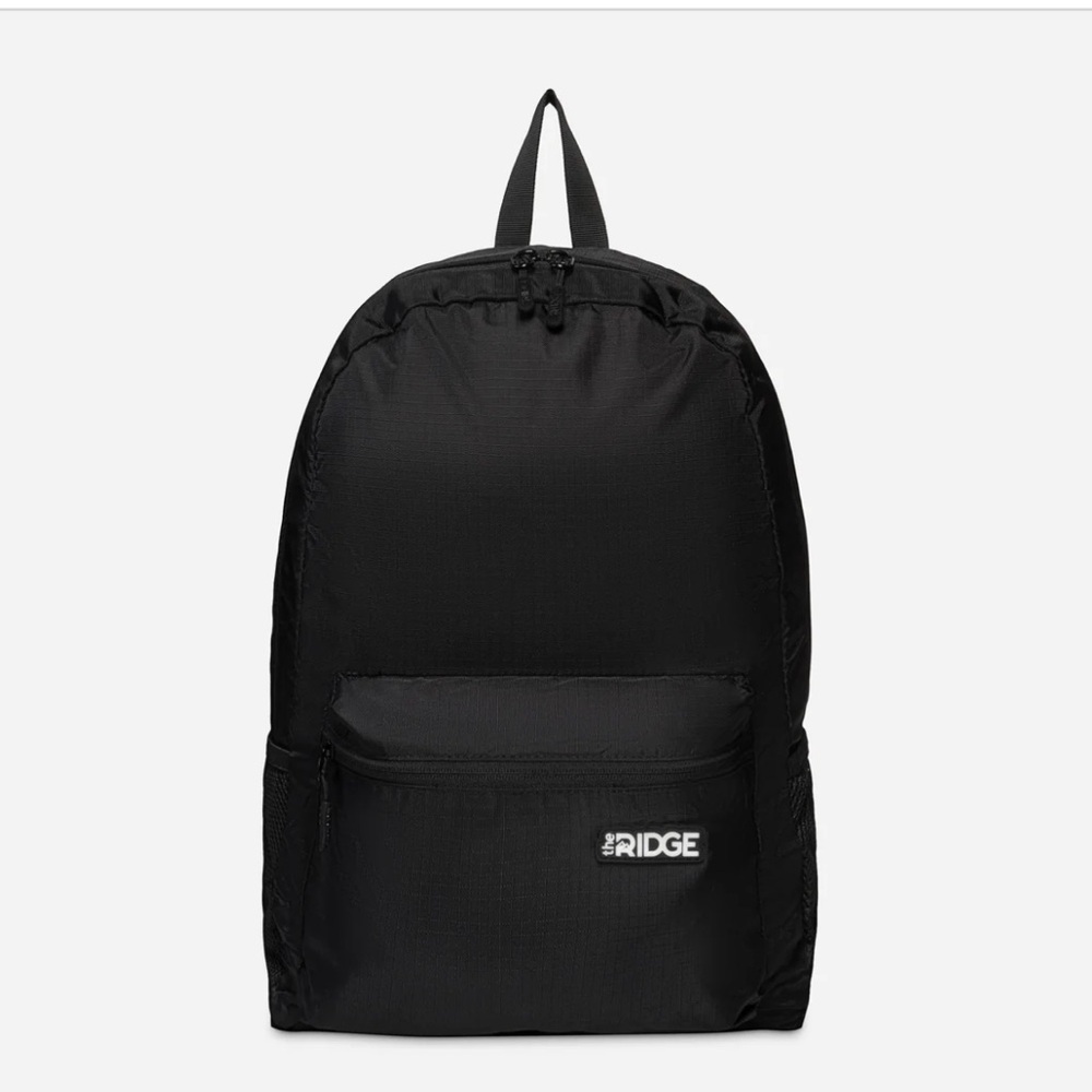 The Ridge Packable Black Ripstop Backpack